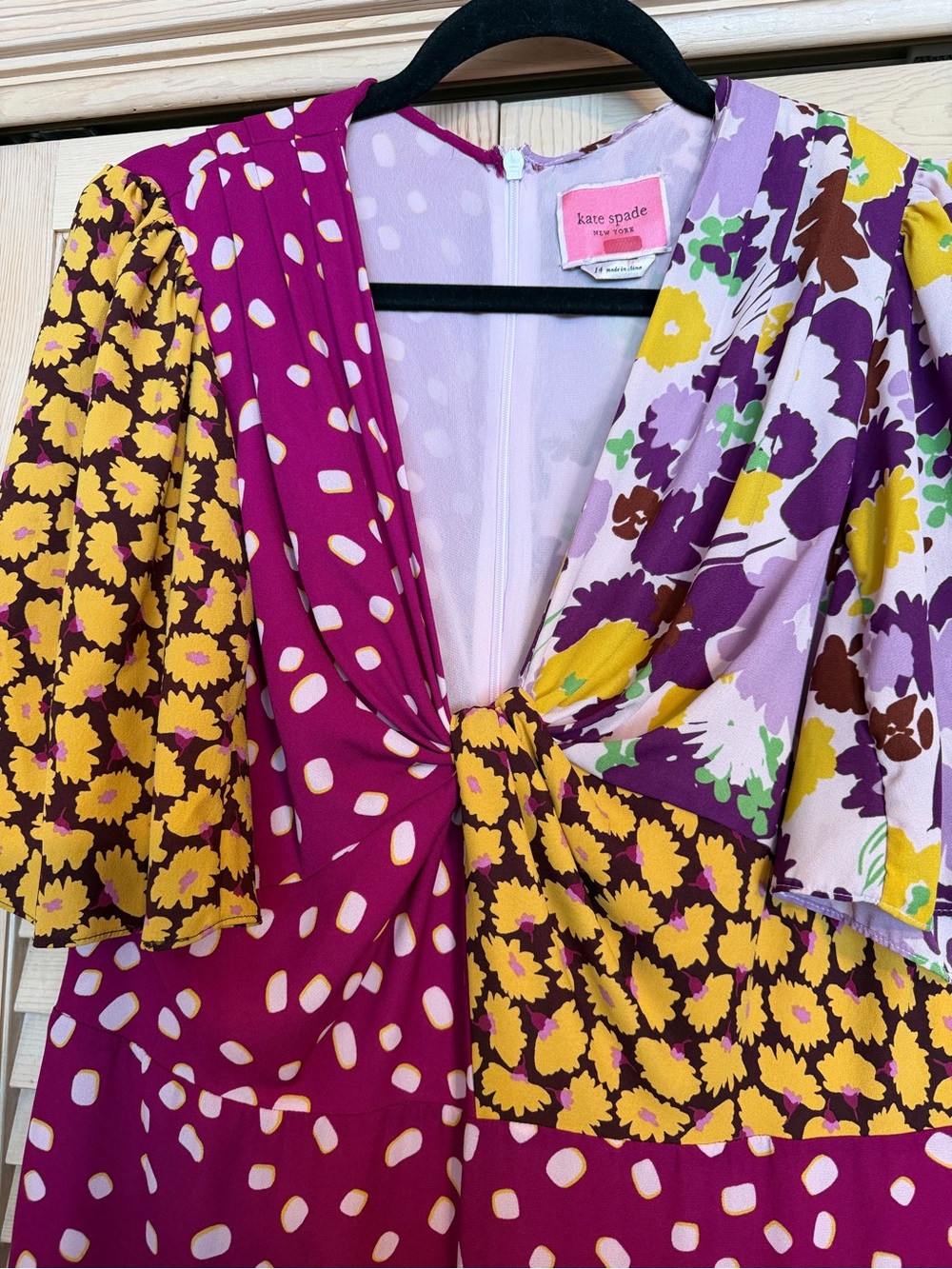 Kate Spade New York Swing Flora Mix Dress, Size 14 - Picture 4 of 9